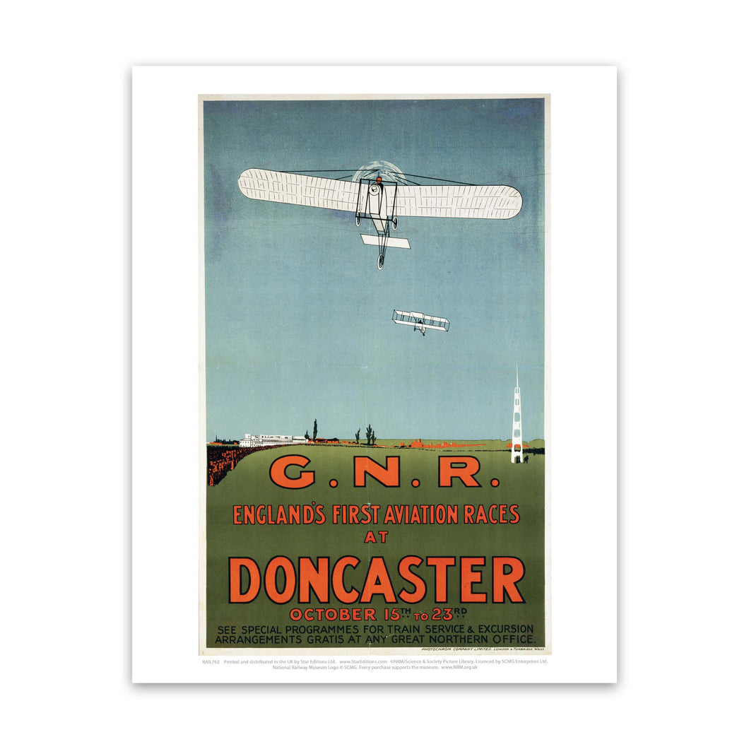 Englands First Aviation Races at Doncaster - GNR Art Print