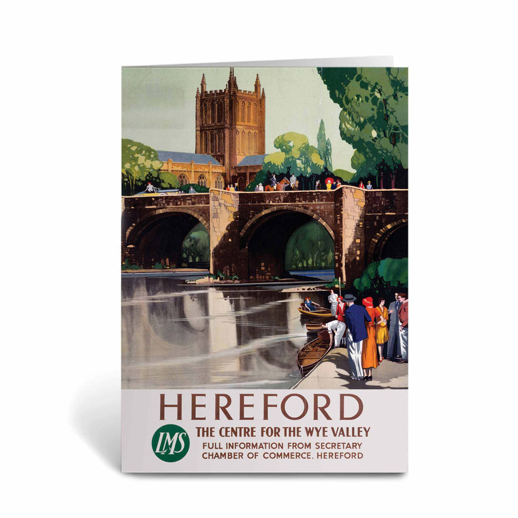 Hereford The Center for the Wye valley - LMS Greeting Card