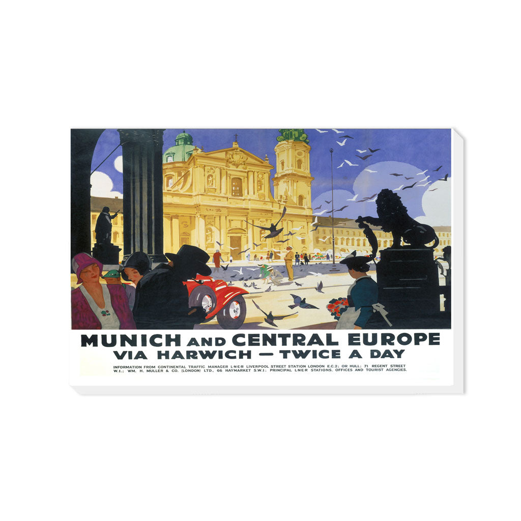 Munich and Central Europe via Harwich - Canvas