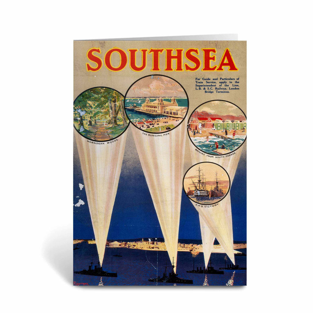 Southsea by London Brighton and South Coast Railway Greeting Card