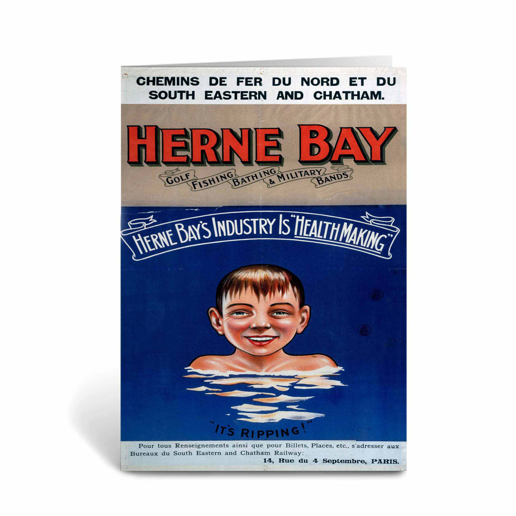 Herne Bay - Golf fishing bathing and military bands Greeting Card