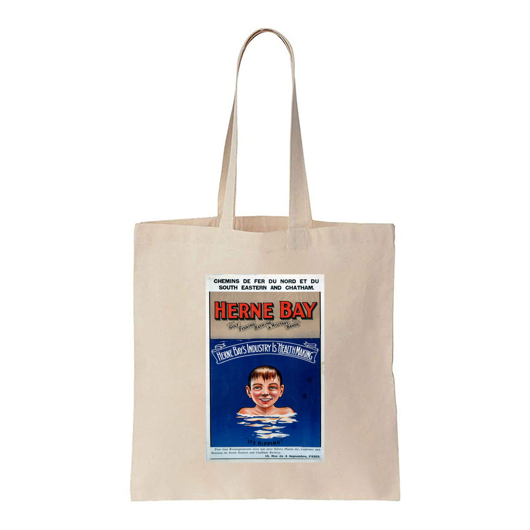 Herne Bay - Golf fishing bathing and military bands - Canvas Tote Bag
