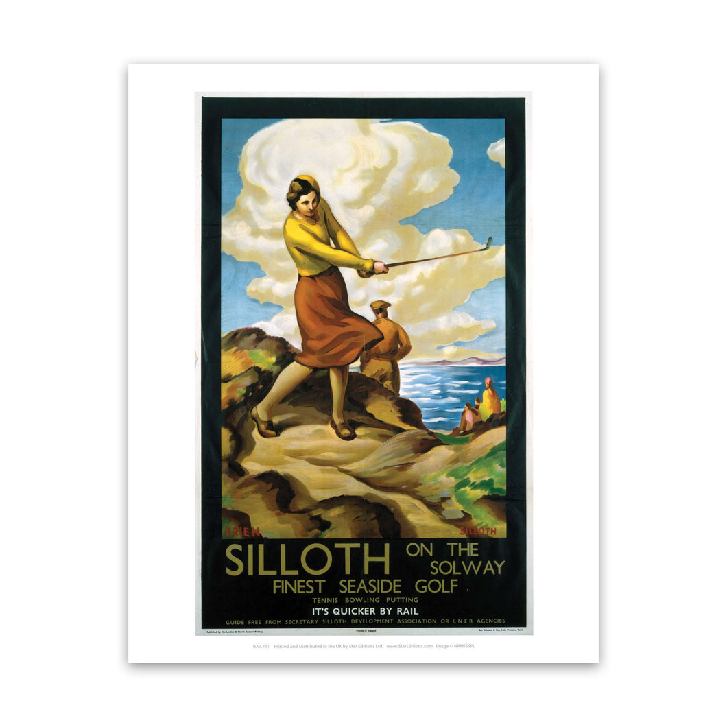 Silloth on the Solway - Finest Seaside Golf Art Print