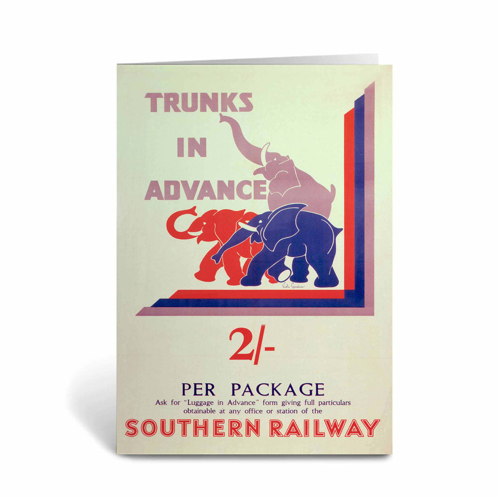 Trunks in advance - Southern Railway Greeting Card