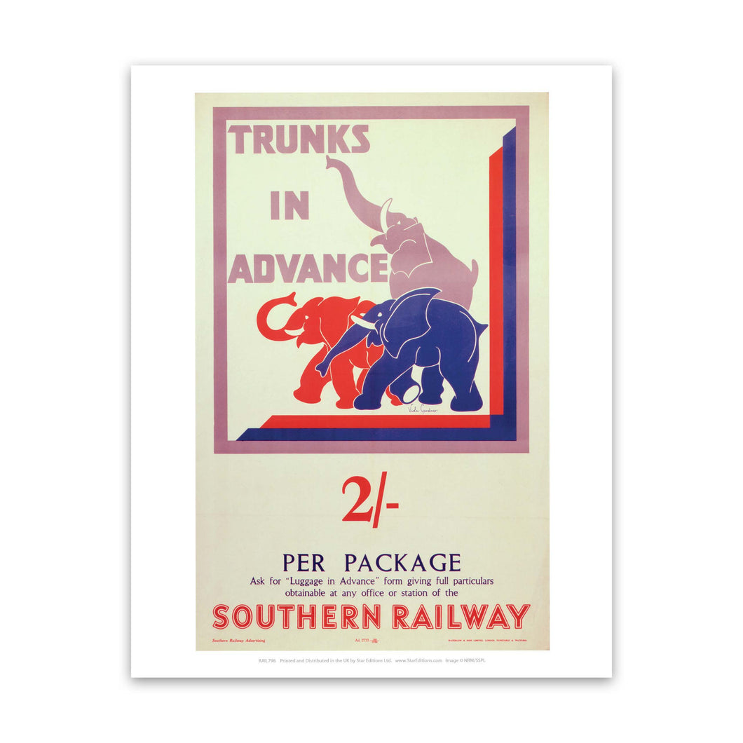 Trunks in advance - Southern Railway Art Print