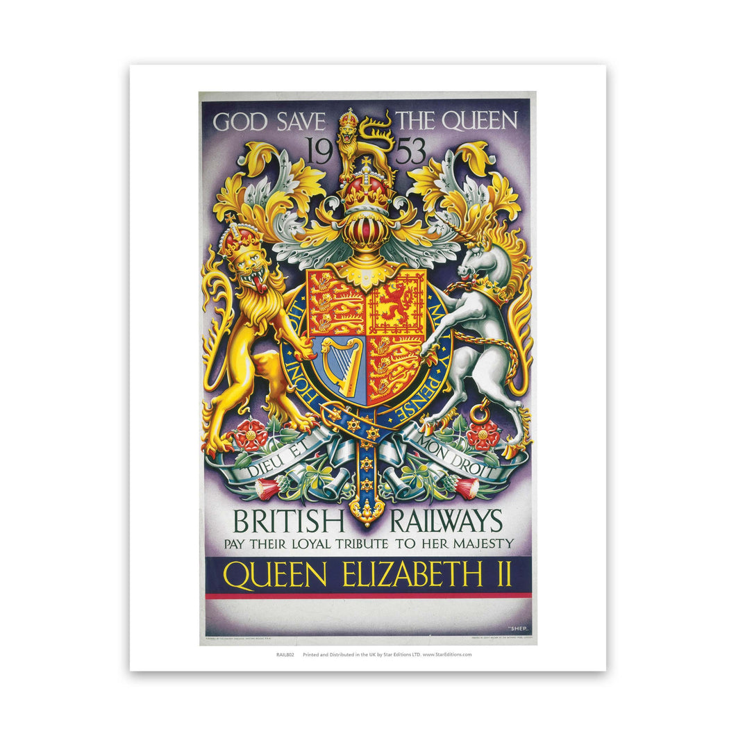 British Railways Tribute to Queen Elizabeth II Art Print