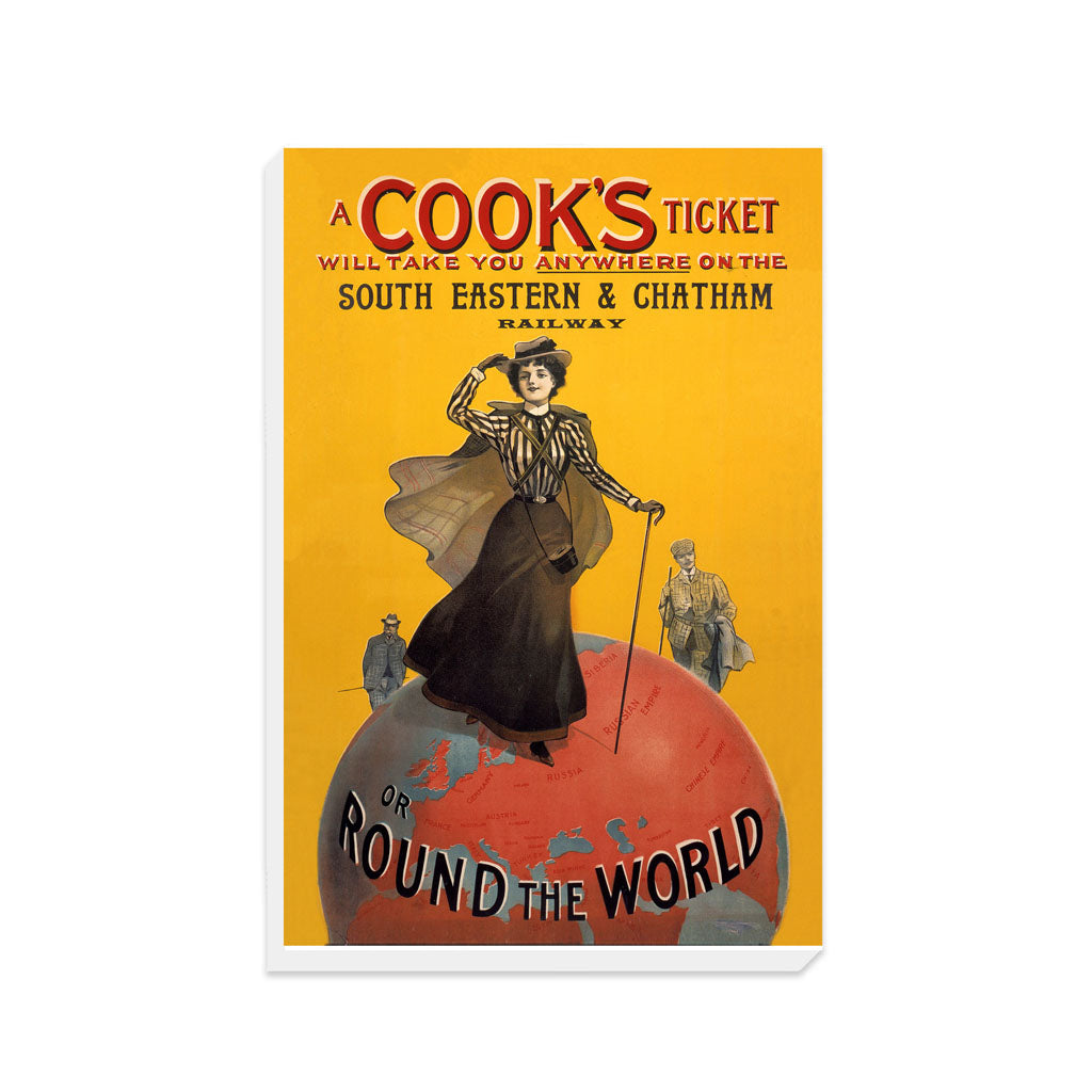 A Cook's Ticket will take you anywhere on the South Easter and Chatham Railway - Canvas