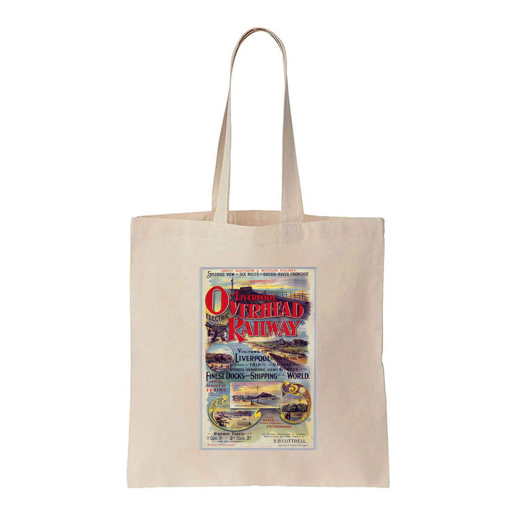 Liverpool overhead railway - Finest dock and shipping in the world - Canvas Tote Bag