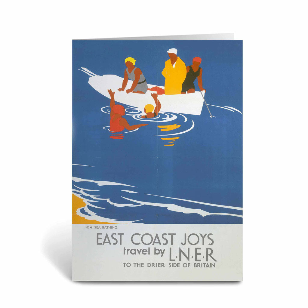 East Coast Joys No 4 Sea Bathing LNER Greeting Card