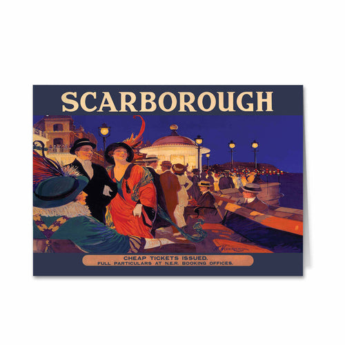 Scarborough - Nightlife at the seafront Greeting Card