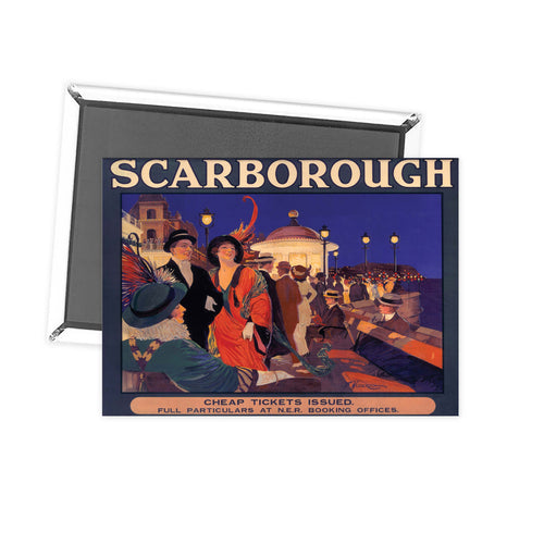 Scarborough Cheap Tickets - Nightlife at the seafront Fridge Magnet