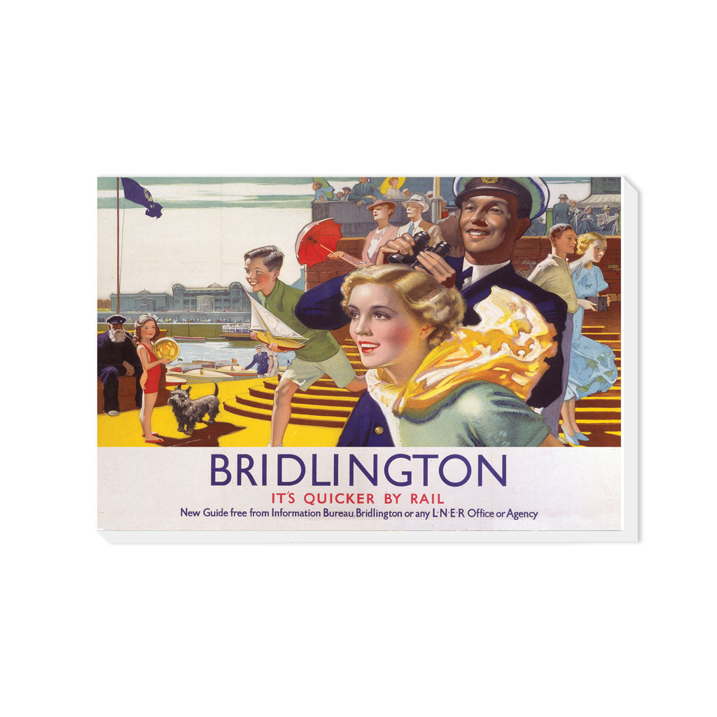 Bridlington, Quicker by Rail - seaside fun - Canvas