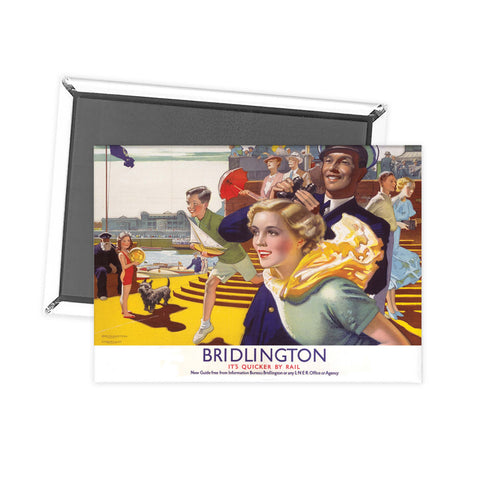 Bridlington Quicker by Rail - seaside fun Fridge Magnet