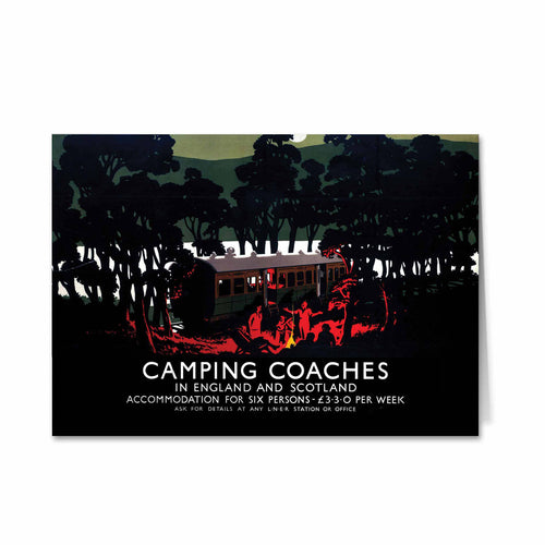 Camping Coaches, England and Scotland Greeting Card