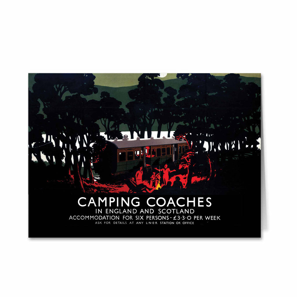 Camping Coaches, England and Scotland Greeting Card