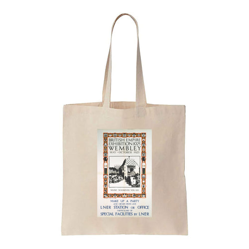 British Empire Exhibition 1925 Wembley - Music wherever you go - Canvas Tote Bag