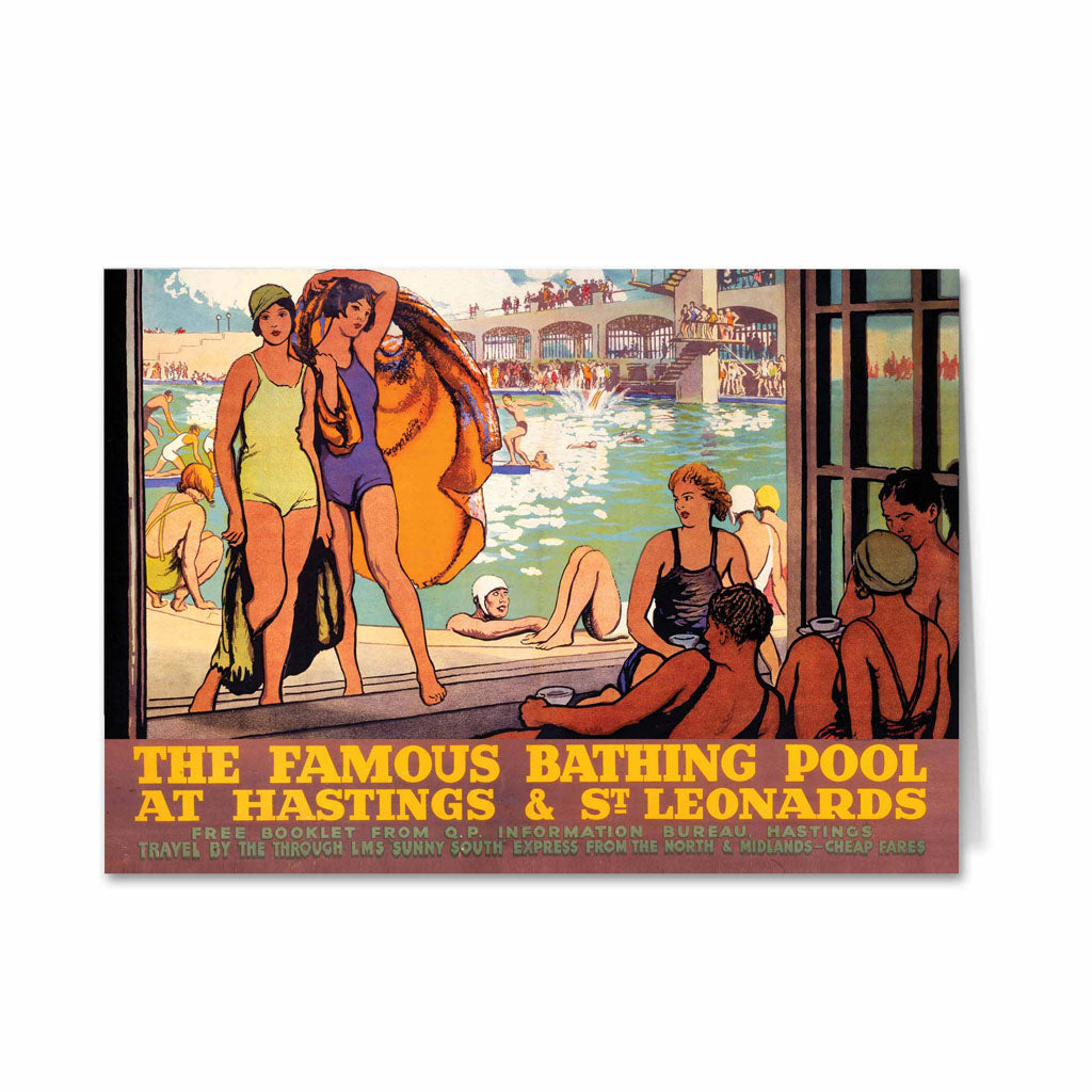 The Famous Bathing poll at Hastings and St Leonards Greeting Card
