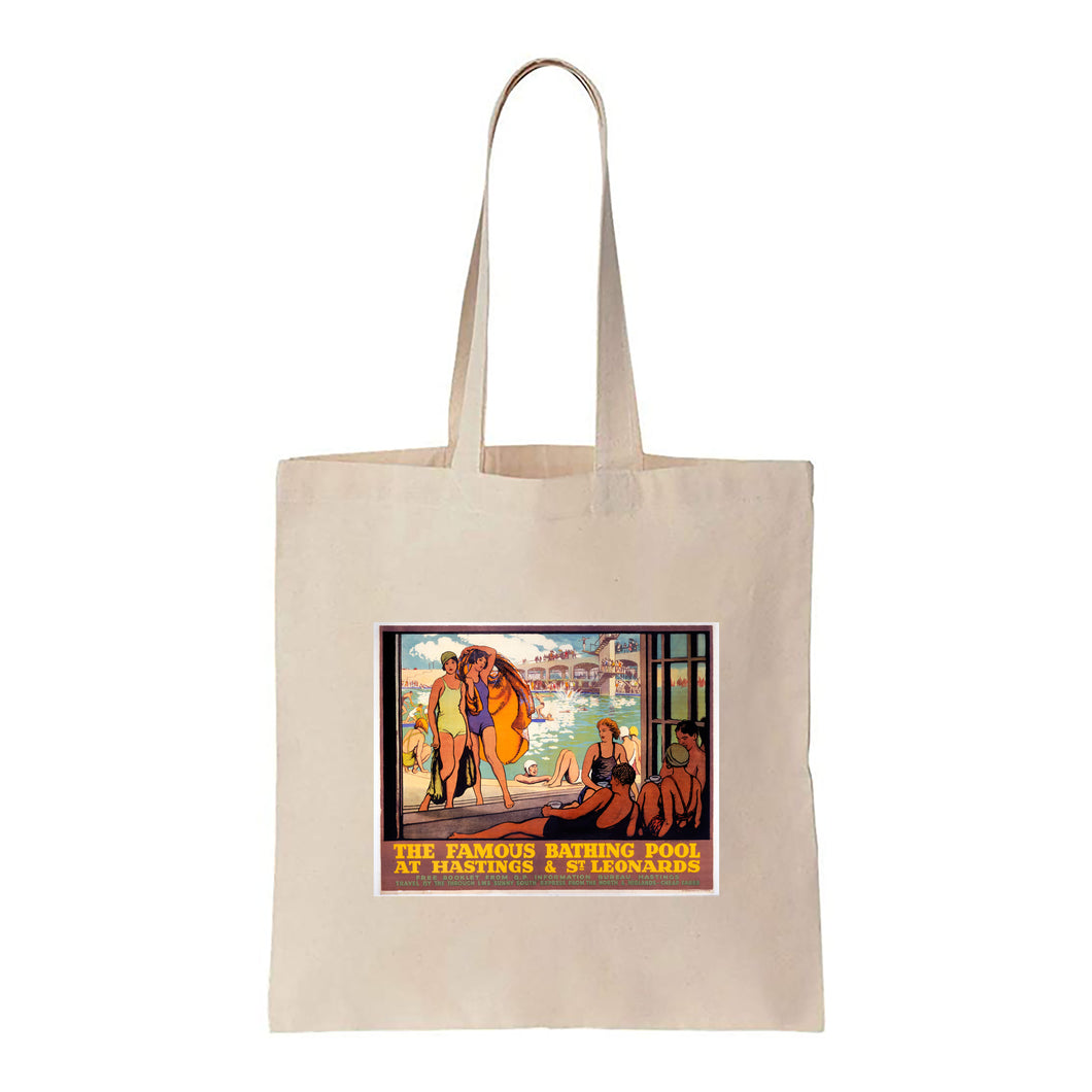 The Famous Bathing poll at Hastings and St Leonards - Canvas Tote Bag