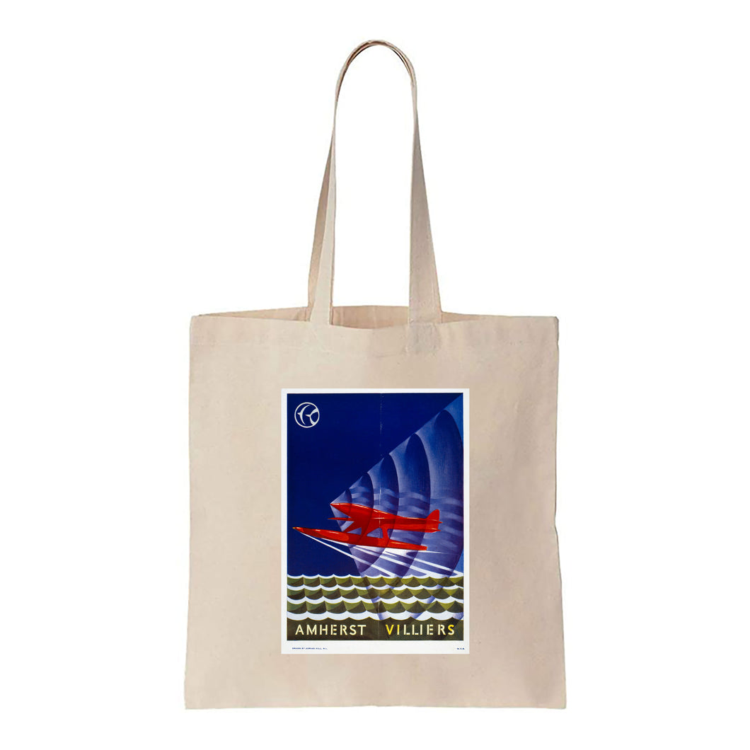 Amherst Villers - Red Plane - Canvas Tote Bag