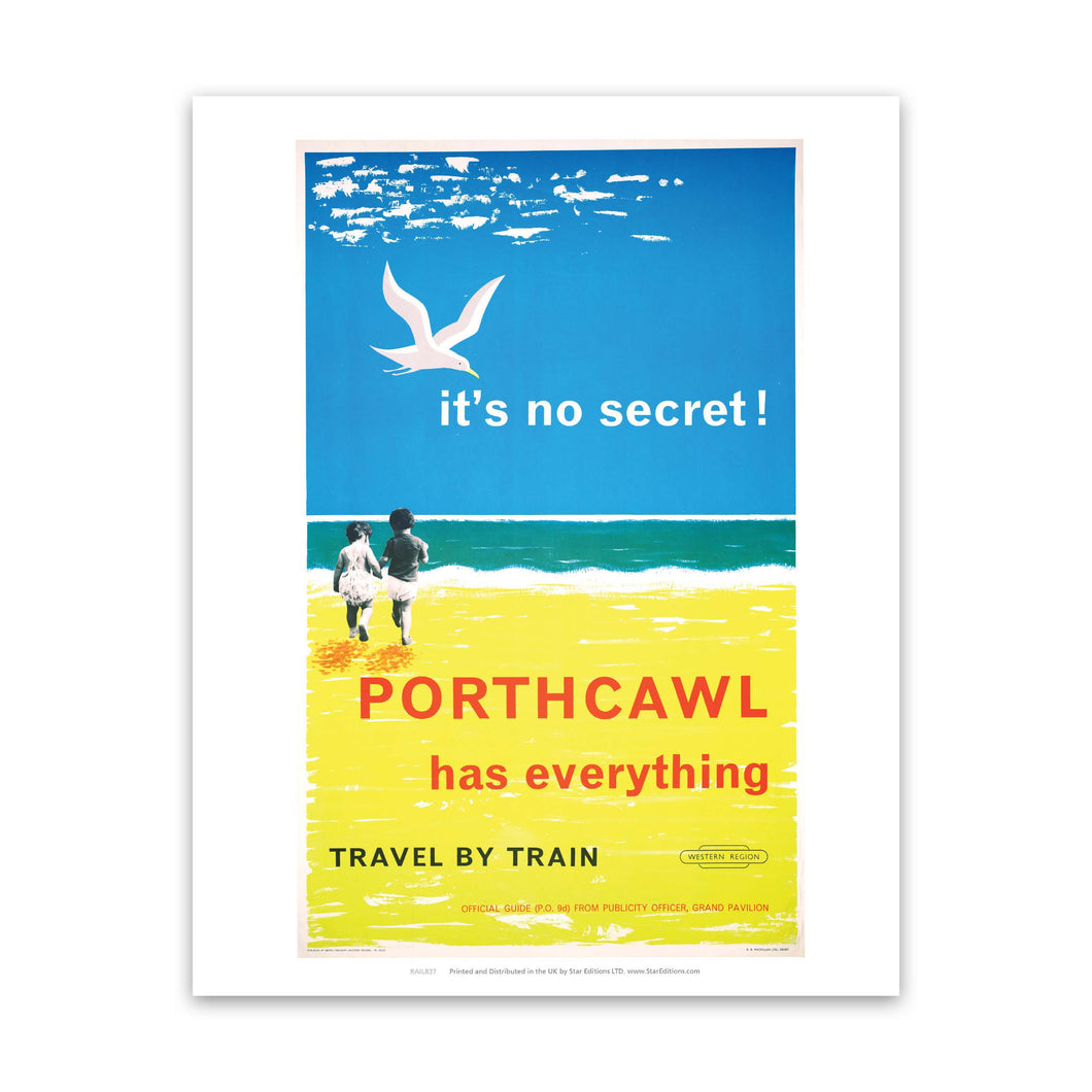 Porthcawl has everything - Travel by Train Art Print