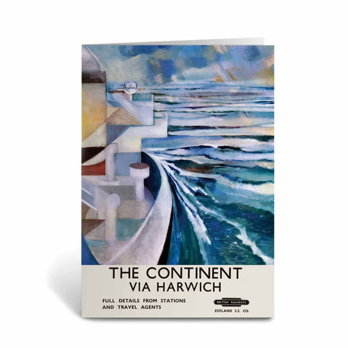 The Continent - Via Harwich British Railways Greeting Card