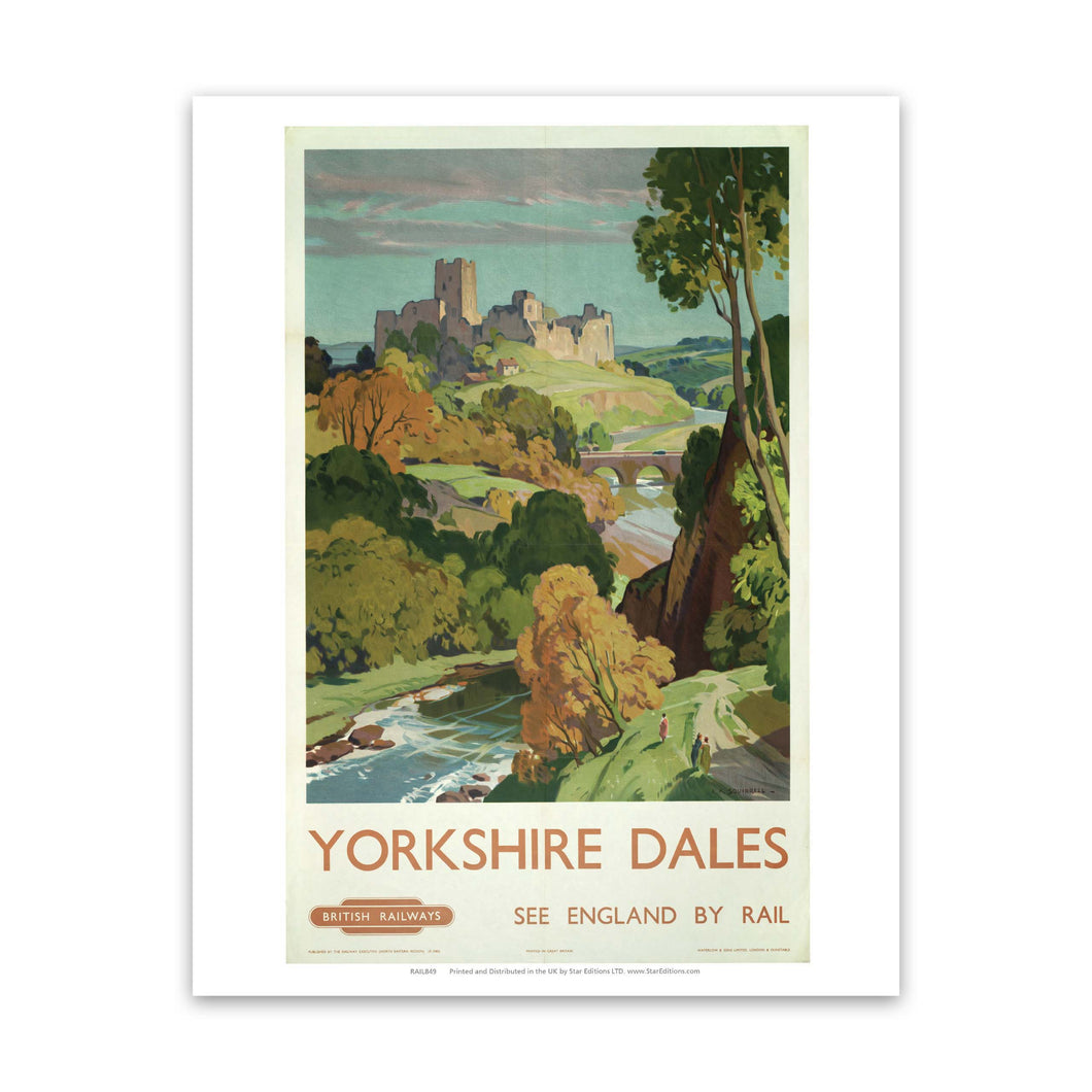 Yorkshire Dales - See England by Rail Art Print