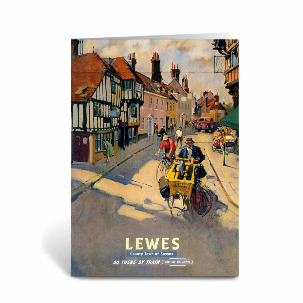 Lewes, County Town of Sussex - British Railways Greeting Card