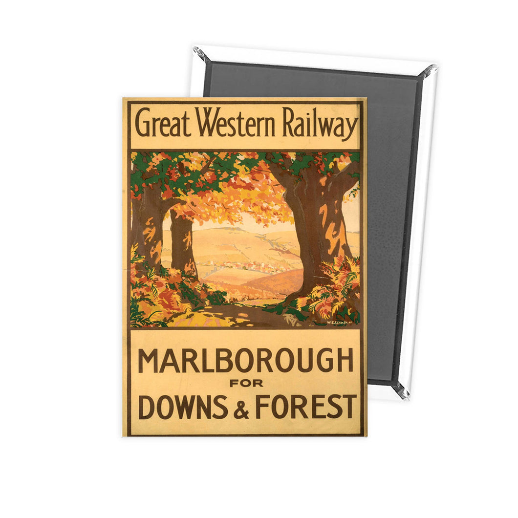 Marlborough for downs and forest - GWR Poster Fridge Magnet