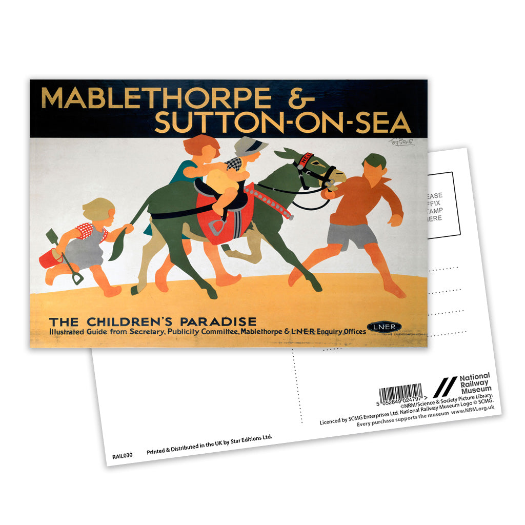 Mablethorpe and Sutton-on-Sea - The Childrens paradise LNER Postcard Pack of 8