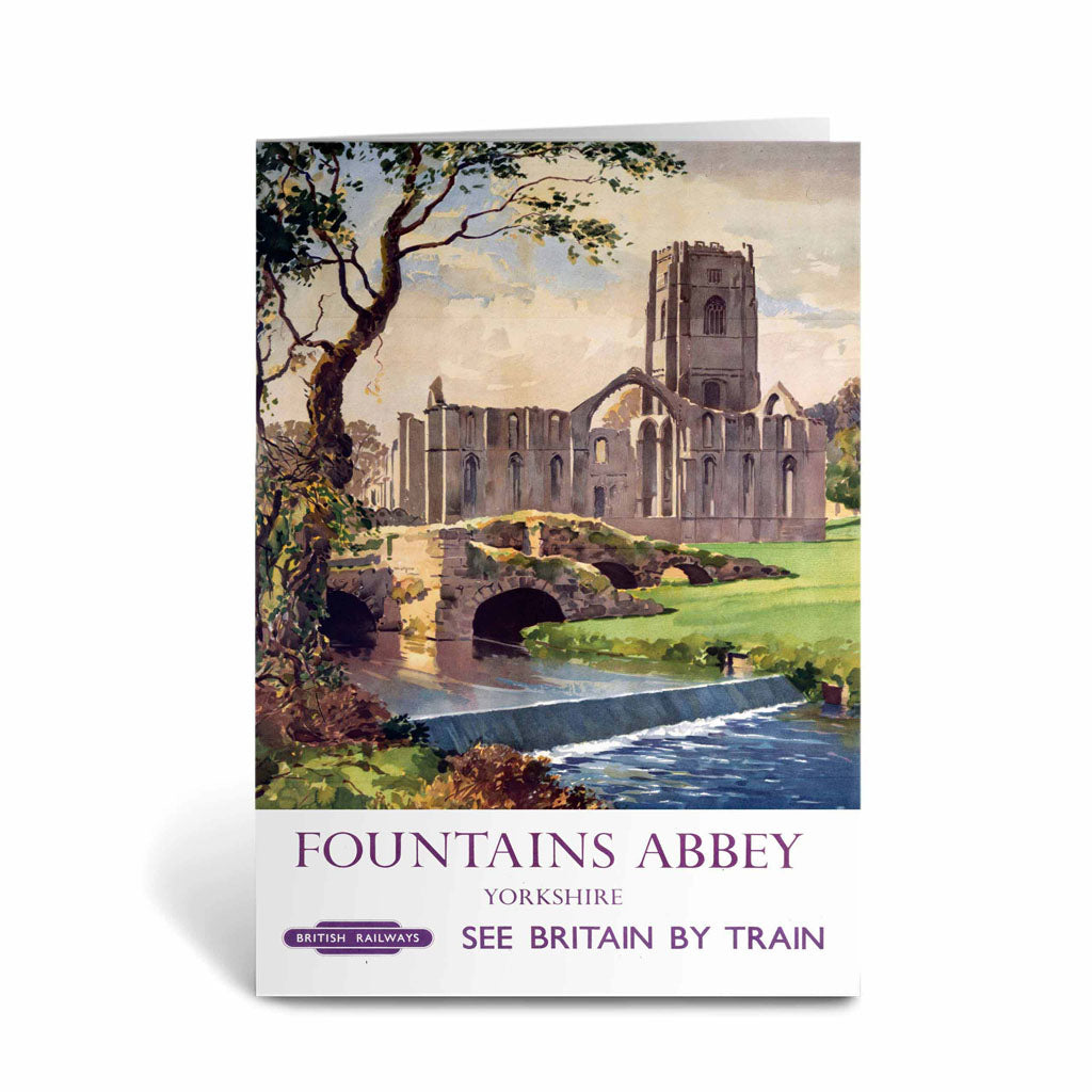 Fountains Abbey Yorkshire - British Railways Greeting Card
