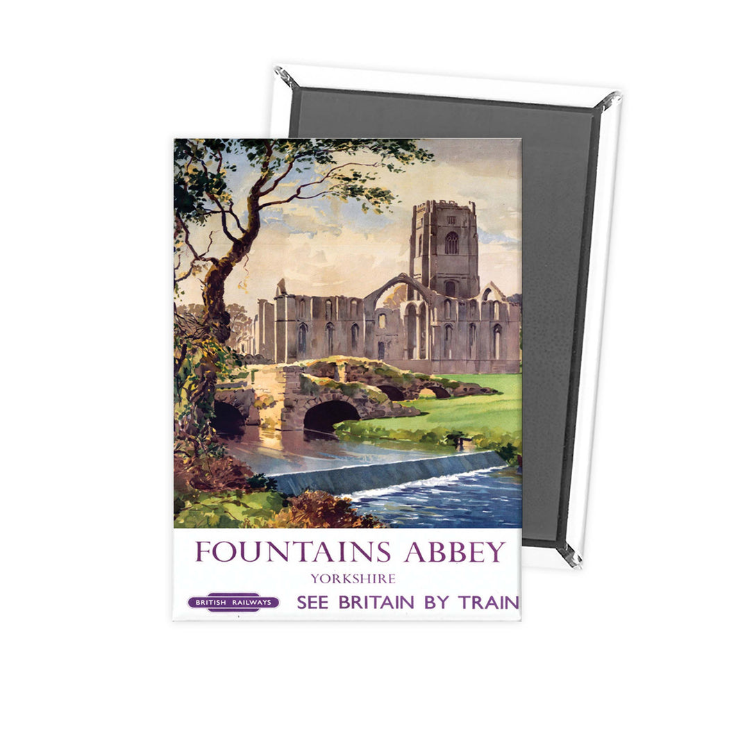 Fountains abbey Yorkshire - See Britain by train British Railways Fridge Magnet