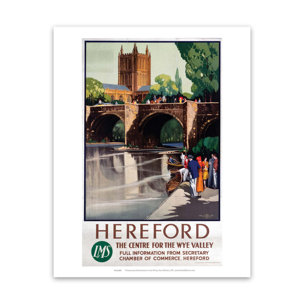 Hereford - Centre for the Wye Valley LMS Art Print