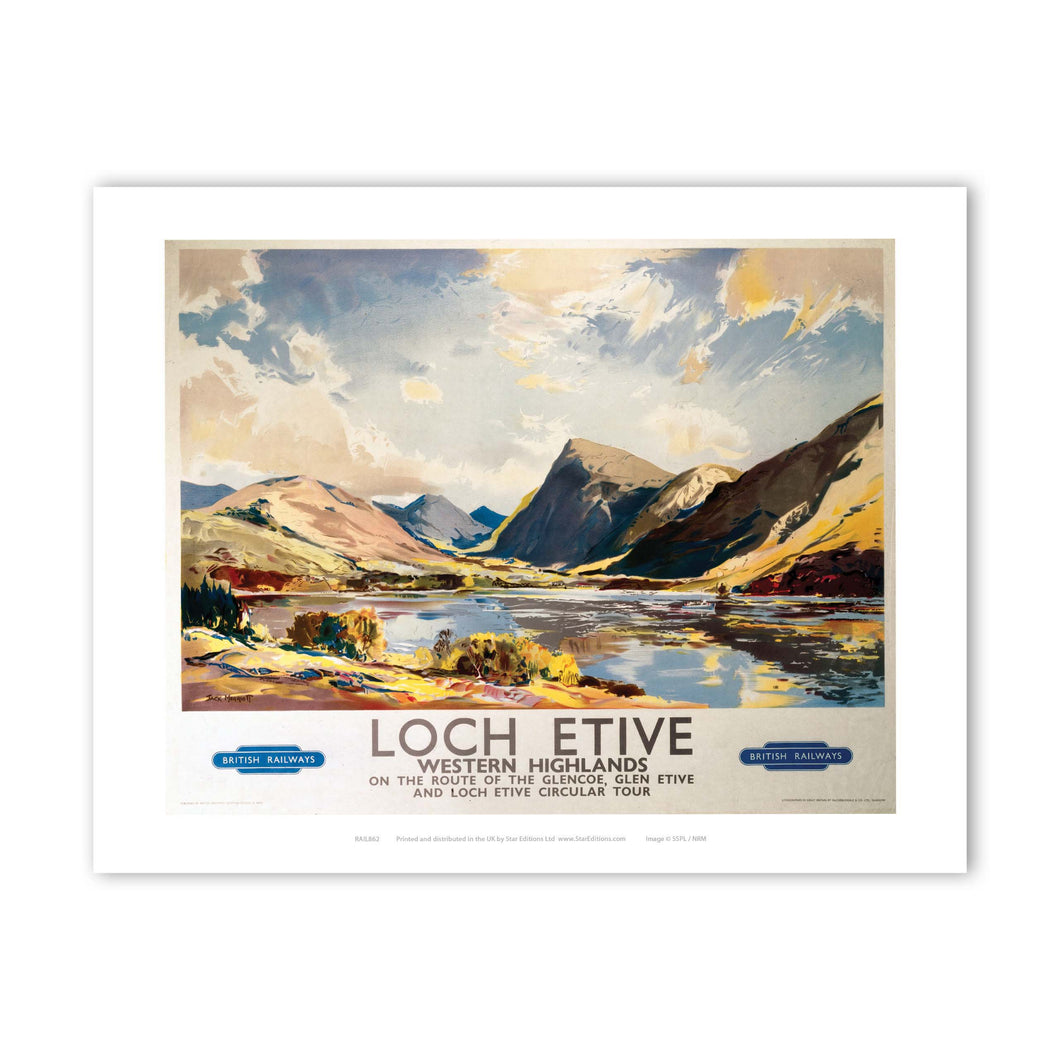 Loch Etive Western Highlands - On the route of the Glencoe Art Print