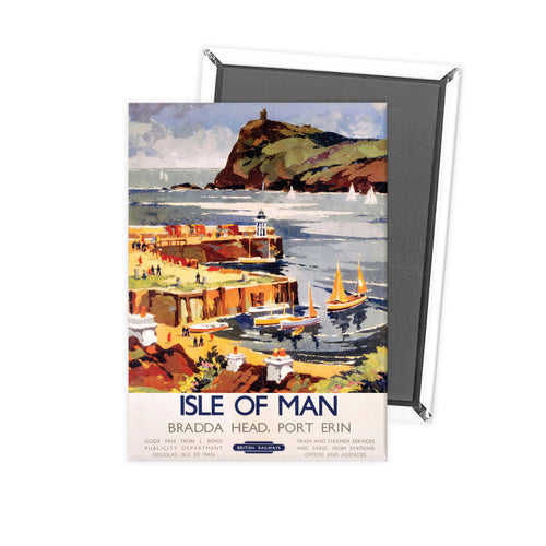 Isle Of Man - Bradda Head Port Erin British Railways Fridge Magnet