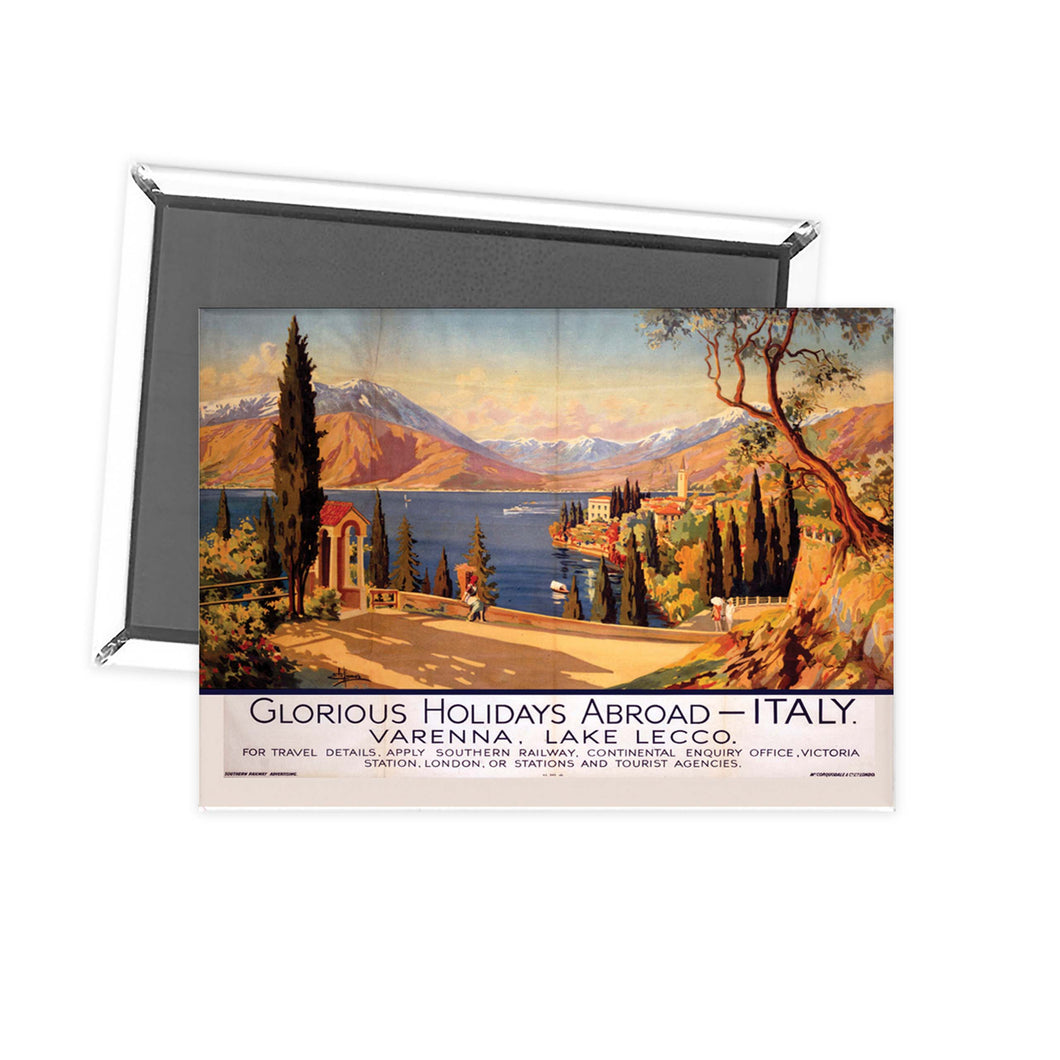 Italy Varenna Lake Lecco - Glorious Holidays Abroad Fridge Magnet