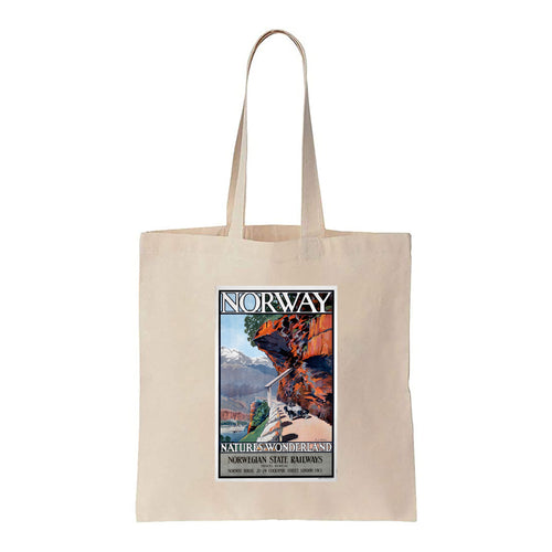 Norway, Natures Wonderland -Norwegian State Railways - Canvas Tote Bag