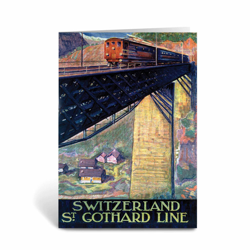 Switzerland St Gothard Line Greeting Card