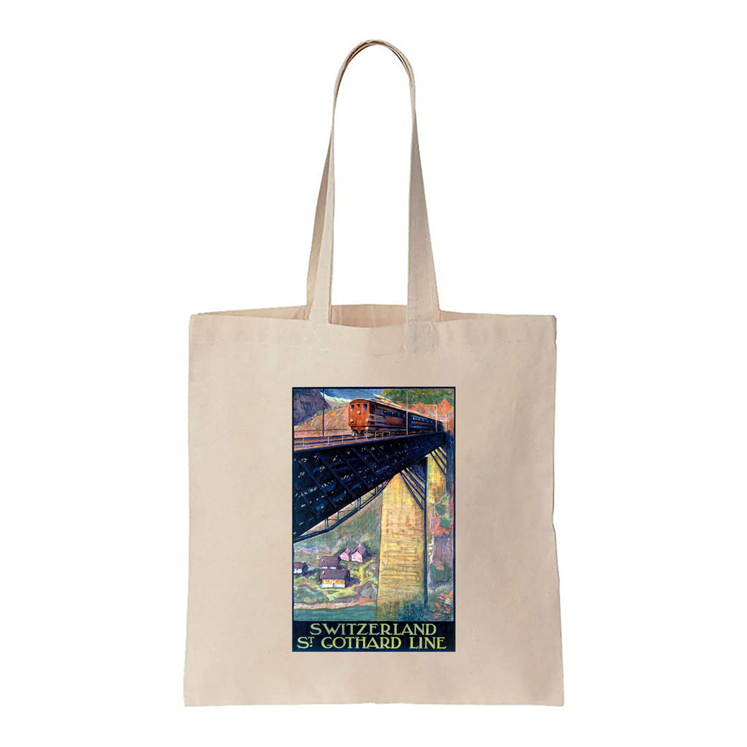 Switzerland St Gothard Line - Canvas Tote Bag