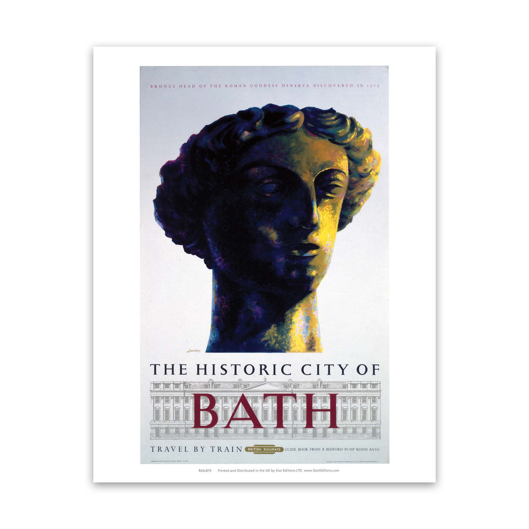 City of Bath - Head of Roman Goddess Minerva Art Print