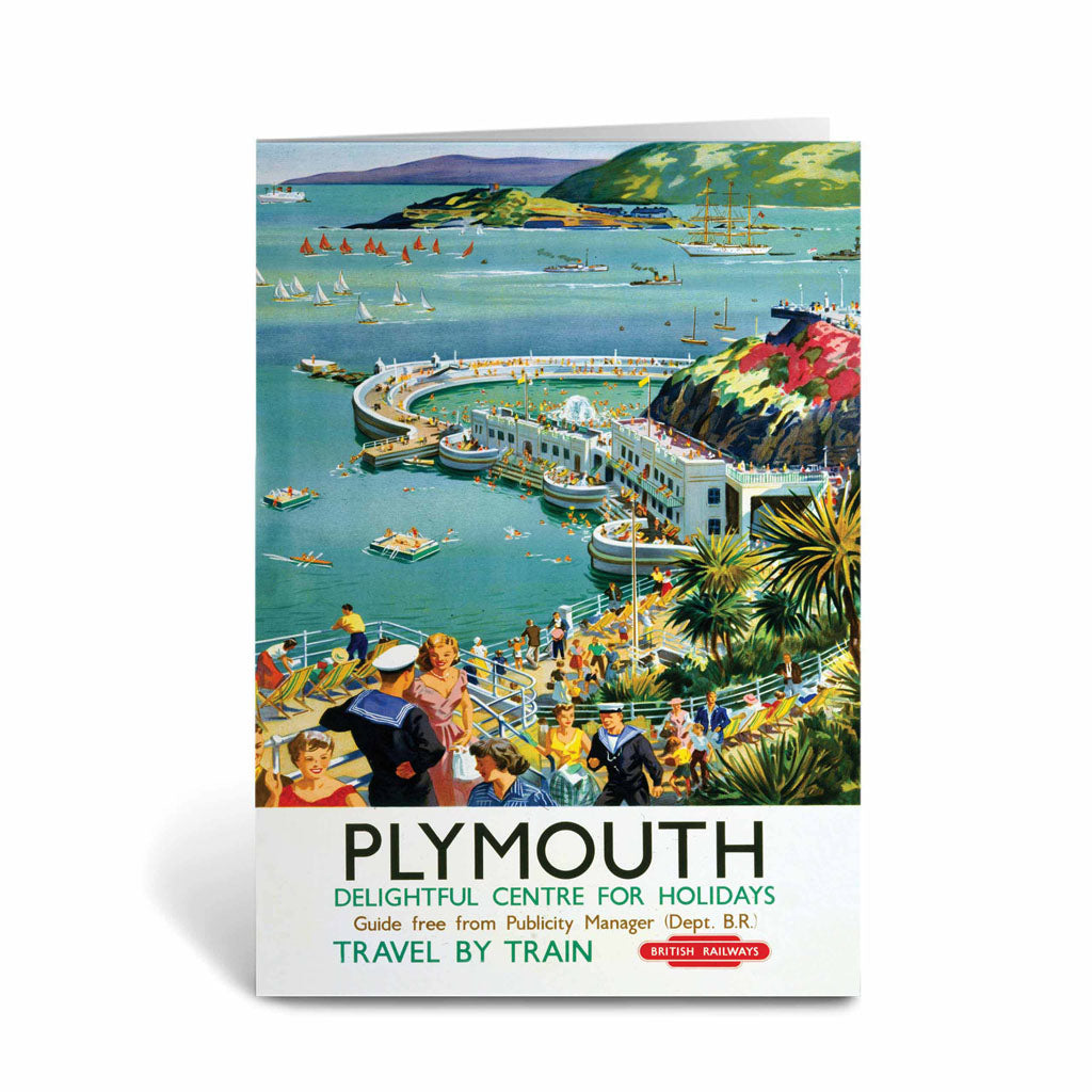 Plymouth - Seaside Delightful Center for holidays Greeting Card
