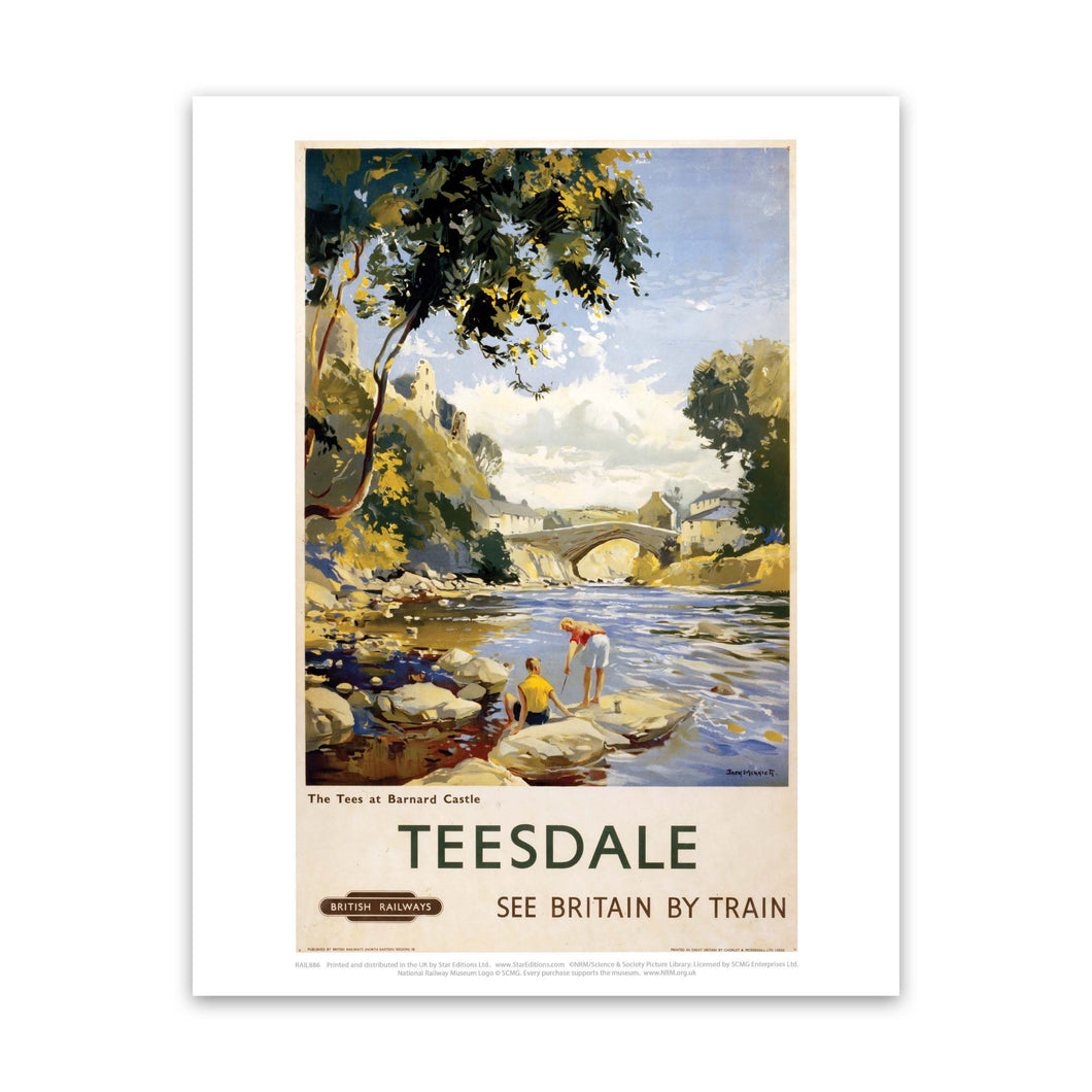 Tees at Barnard Castle - Teesdale Art Print