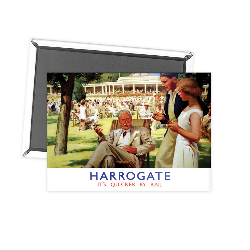 Harrogate - Deck chairs in the shade Fridge Magnet