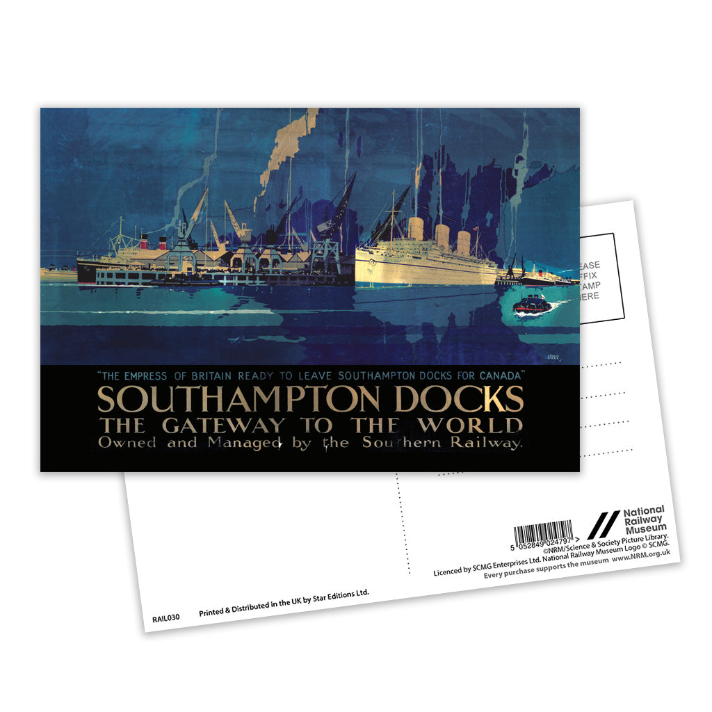 Southampton docks - Gateway to the world Postcard Pack of 8