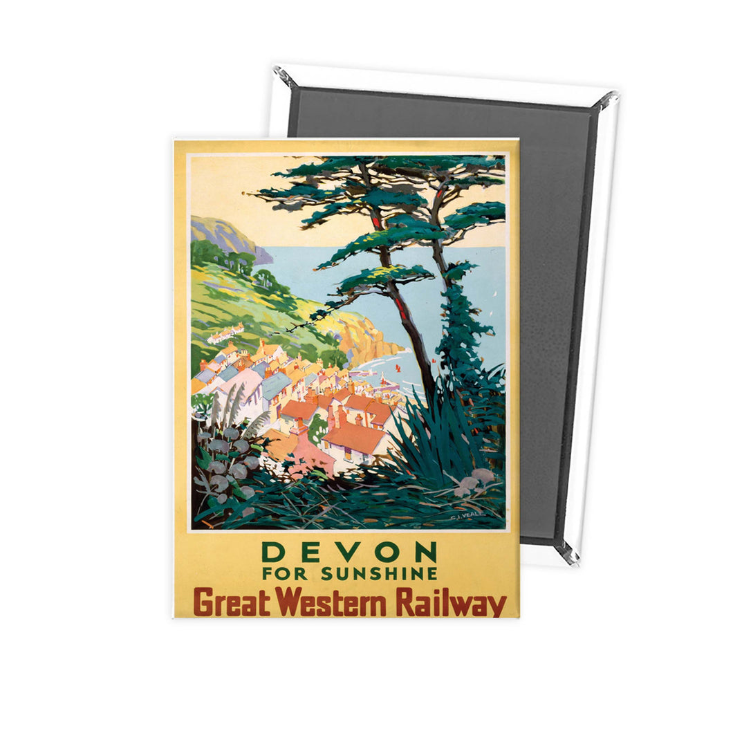 Devon for sunshine - Great Western Railway Fridge Magnet