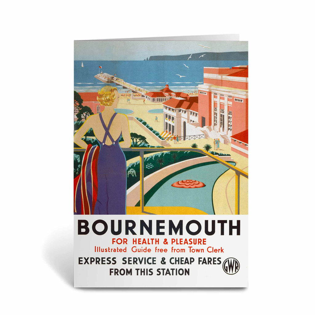 Bournemouth for health and pleasure - GWR Greeting Card