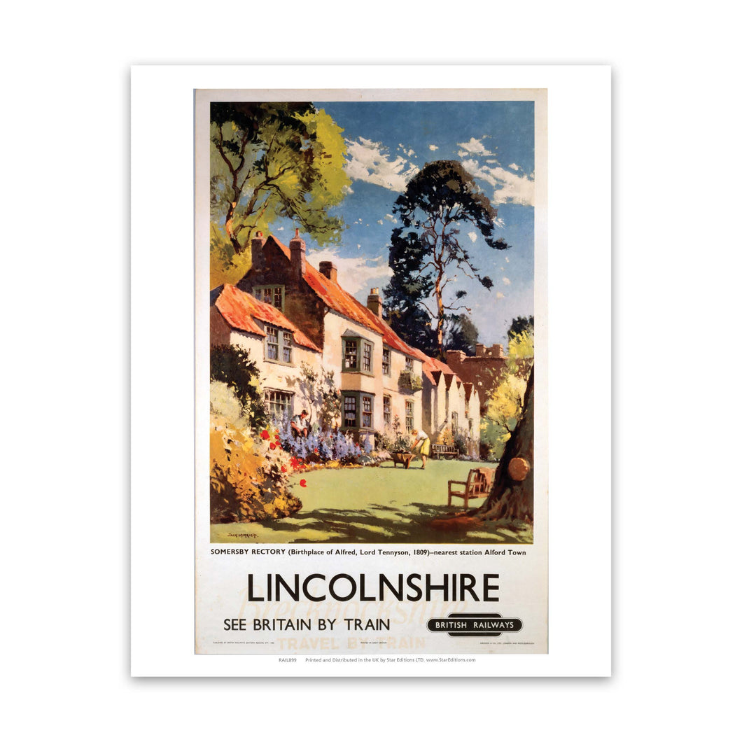Lincolnshire, Somersby Rectory Art Print