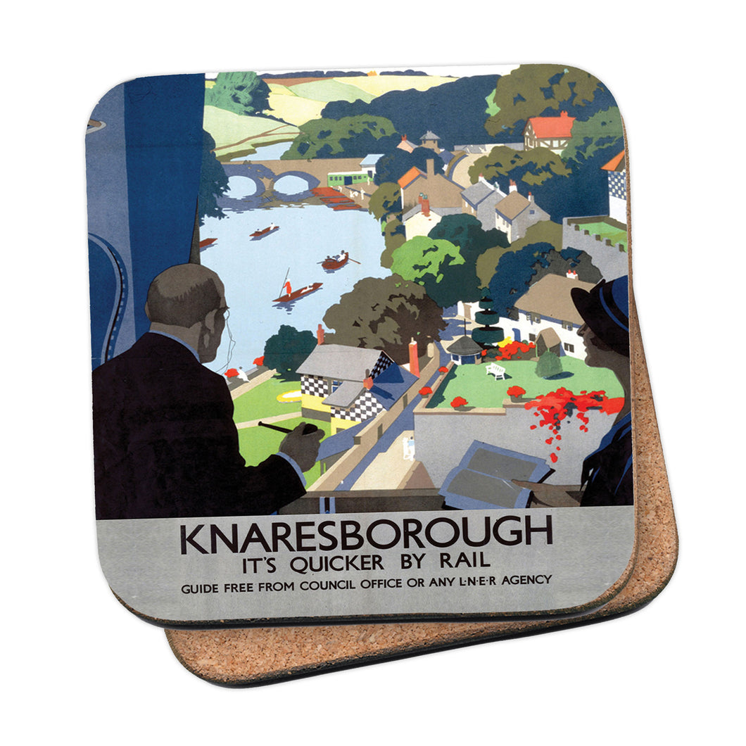 Knaresborough - Quicker By Rail LNER Coaster