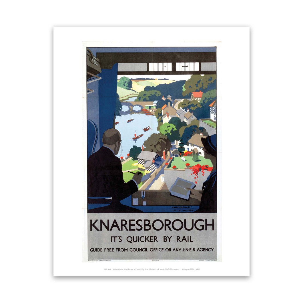 Knaresborough - Quicker By Rail LNER Art Print