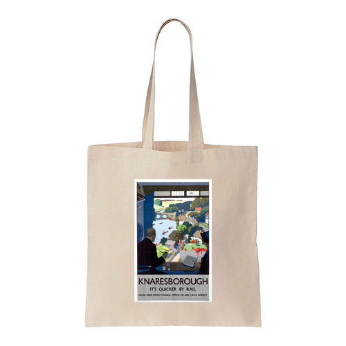 Knaresborough - Quicker By Rail LNER - Canvas Tote Bag