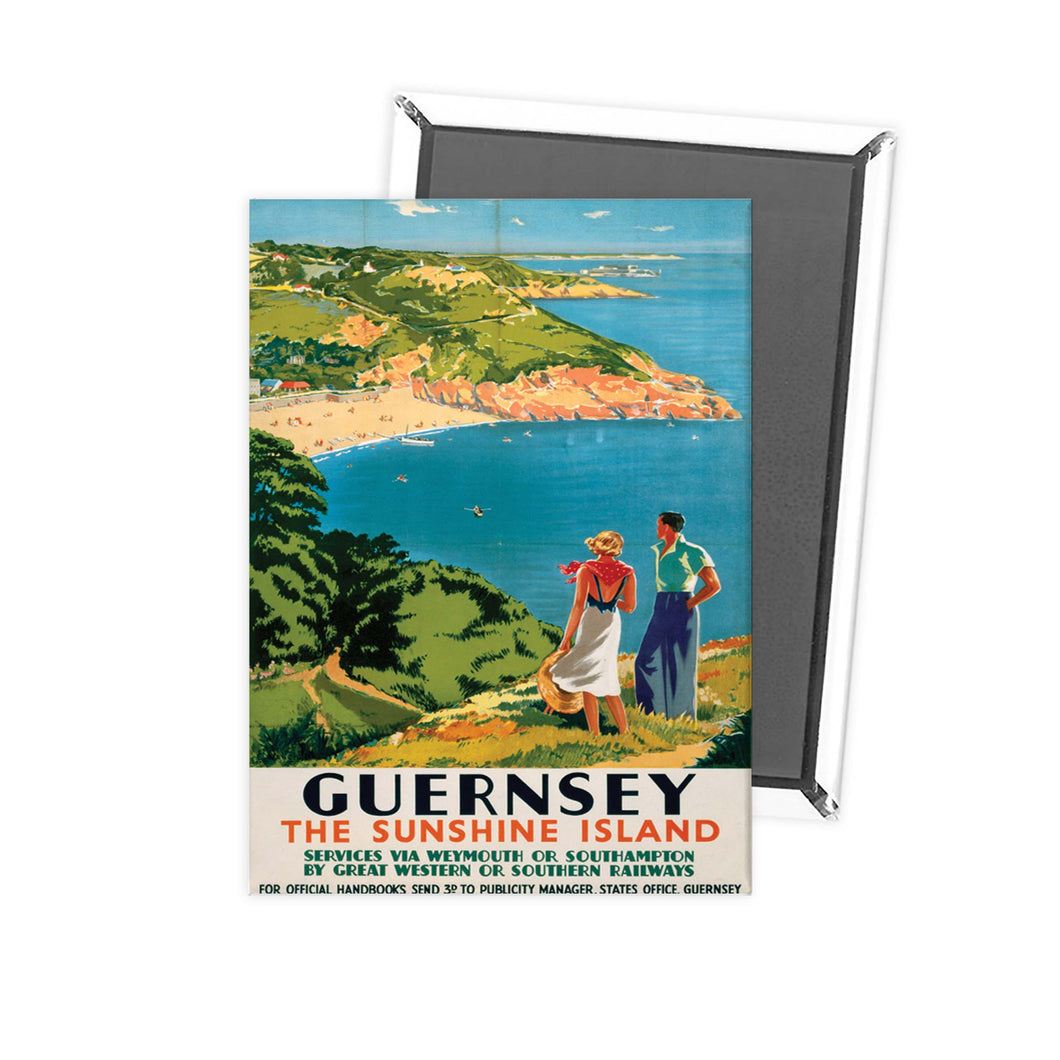 Guernsey Sunshine Island - Via Weymouth or Southampton Fridge Magnet